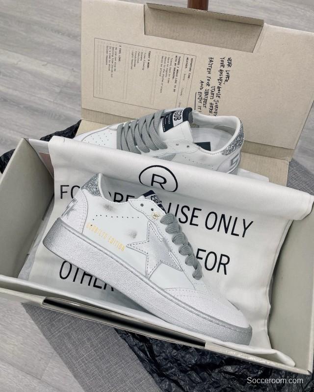 2024 Unisex GGDB White Silver Leather Sneakers MJ00260