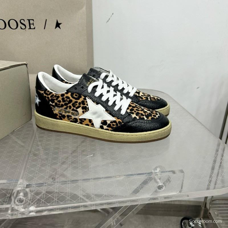 2024 Unisex GGDB Leopard Black White Leather Suede Low Top Sneakers MJ00260