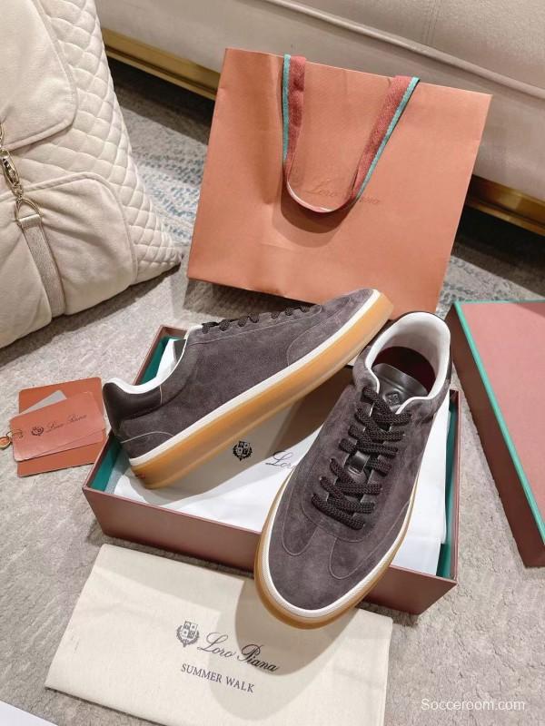2025 Unisex Le Parmentier Grey Suede Leather Sneakers Top Version LY00320(F)/LY00330(M)