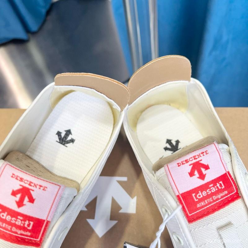 2024 Unisex DESCENTE White Canvas Plimsolls MJ00280