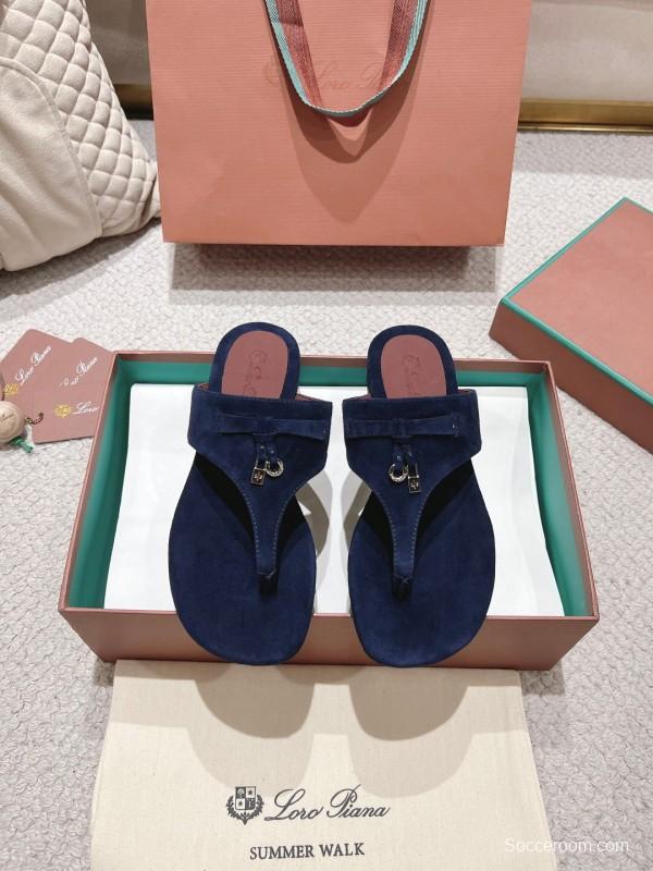 2025 Slippers LP Navy Velvet Slippers LY00300
