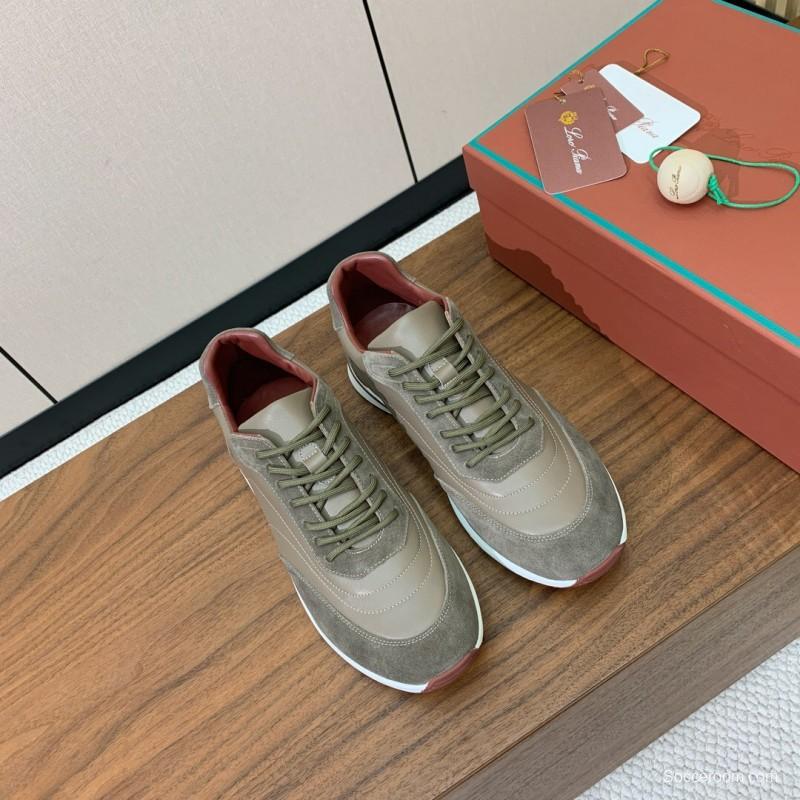 2025 Unisex LP Khaki Brown Suede Leather Sneakers LY