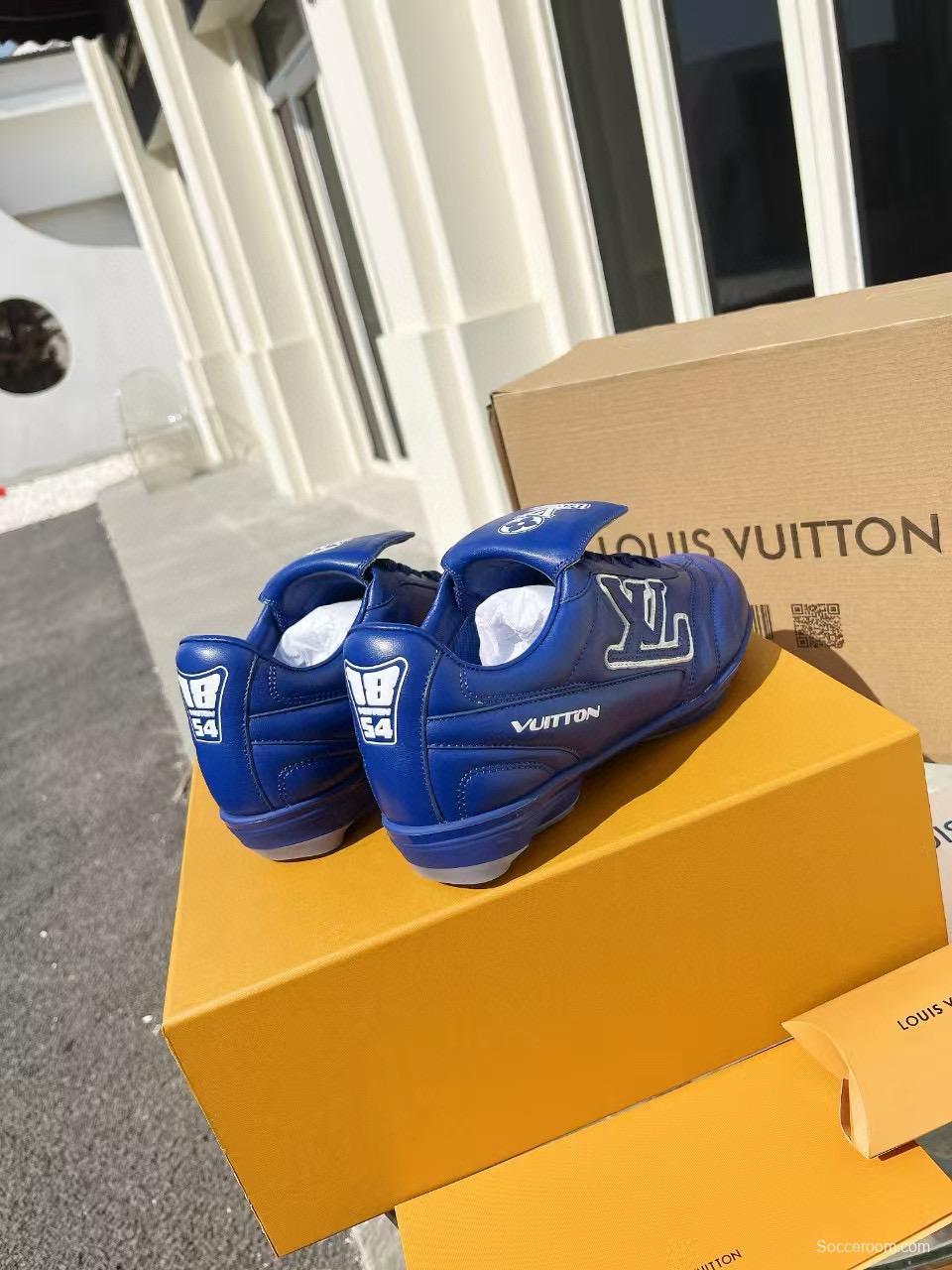 2025 Unisex Louis Vuitton Blue Leather Sneakers MJ00380(F/M)