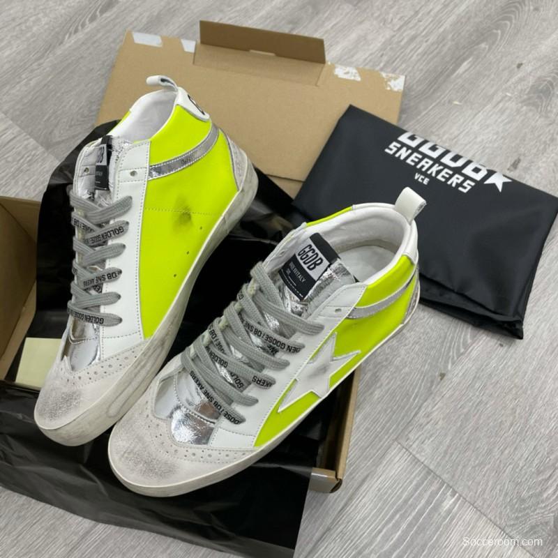2024 Unisex GGDB Yellow White Leather Suede High Top Sneakers MJ00300