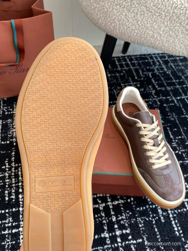 2024 Unisex LP Brown Taupe Leather Plimsolls MJ00320