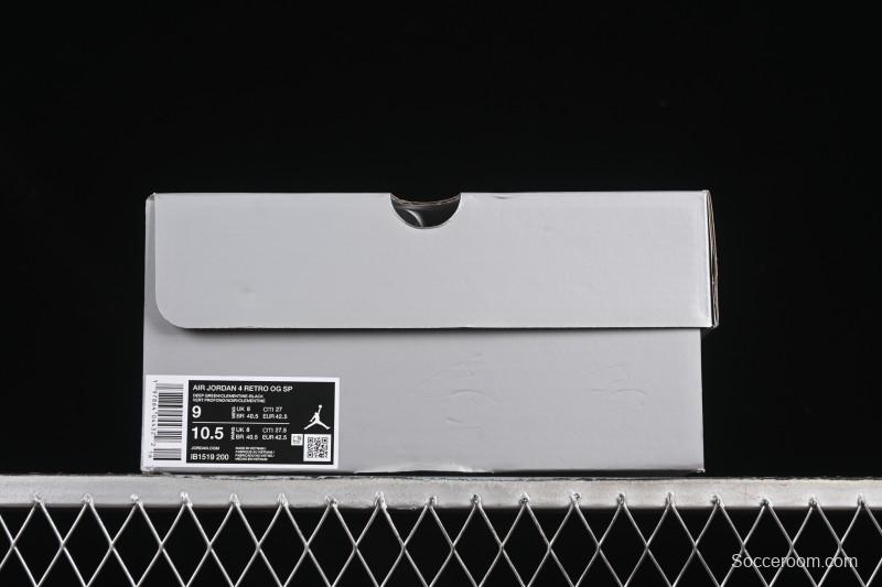 Nike Air Jordan 4 Retro OG Undefeated Collaboration Olive Green Suede - IB1519-200