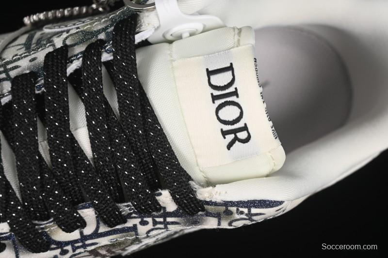 Nike Air Force 1 '07 Low Dior Collaboration Gray Floral Low-Top Casual Sneakers - DF0188-064