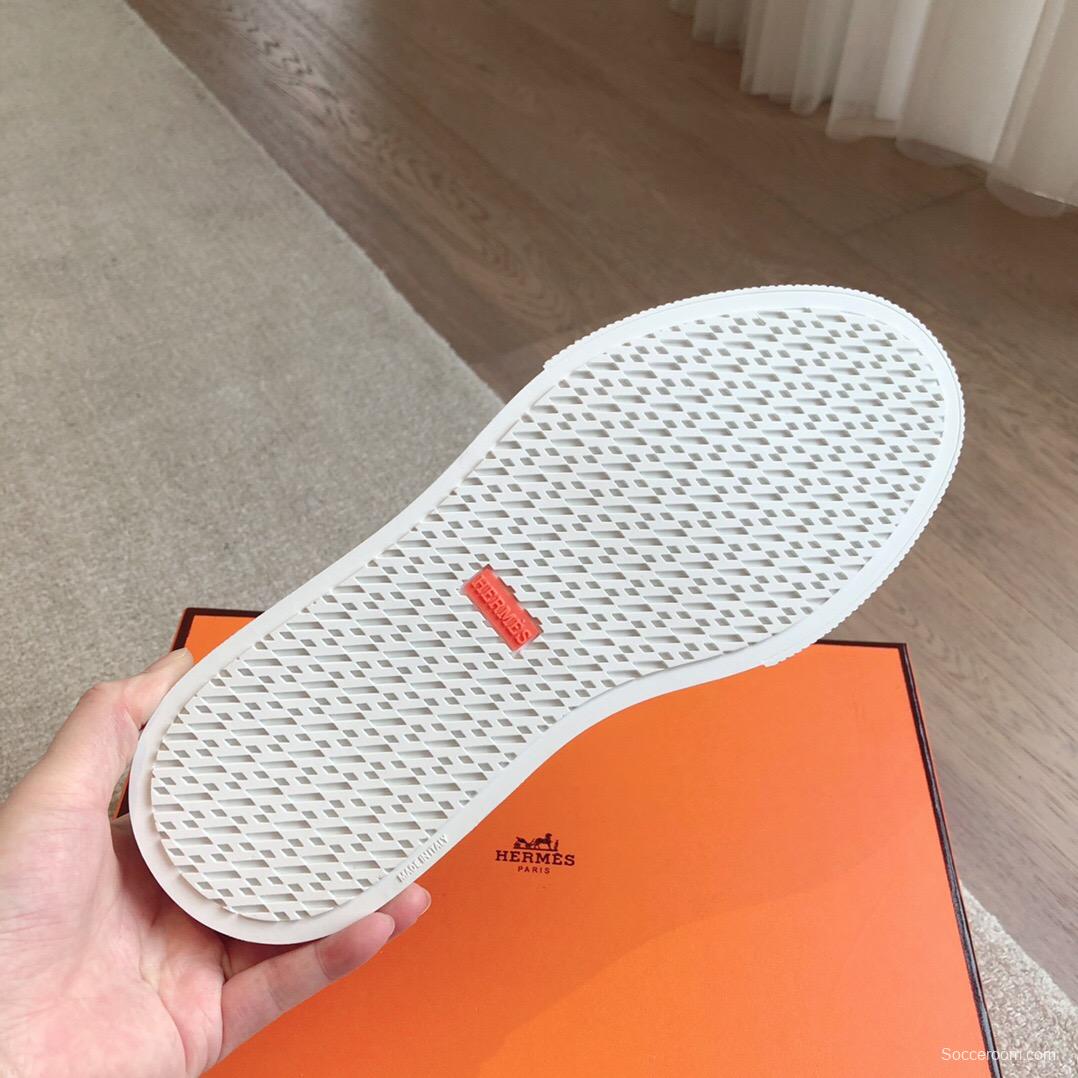 2025 Unisex Hermès Khaki Suede Leather Loafers AS00380