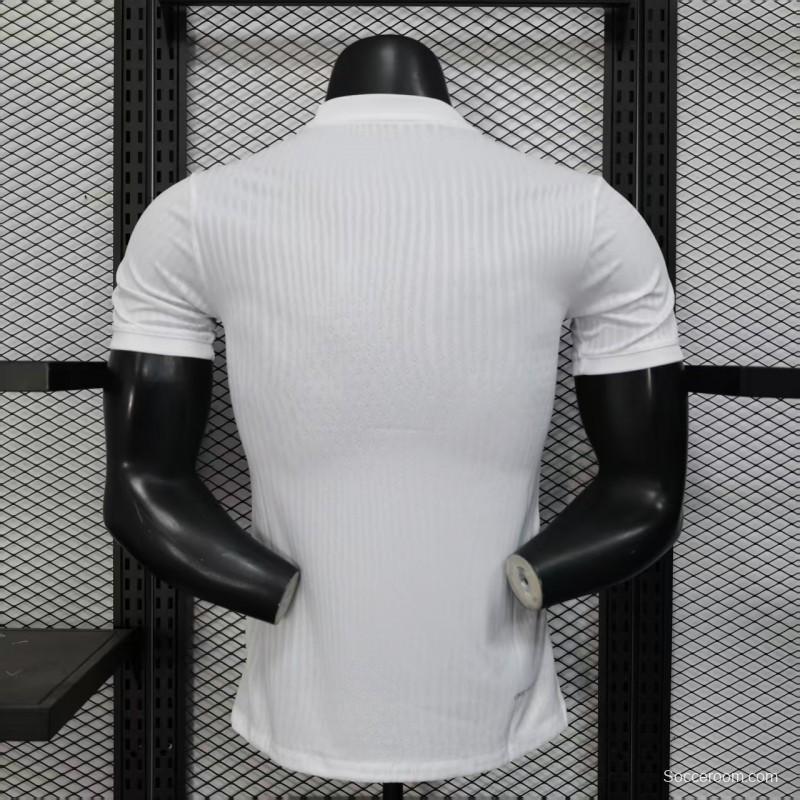 Player Version 25/26 Barcelona White with Blue and Red Brush Stroke Jersey