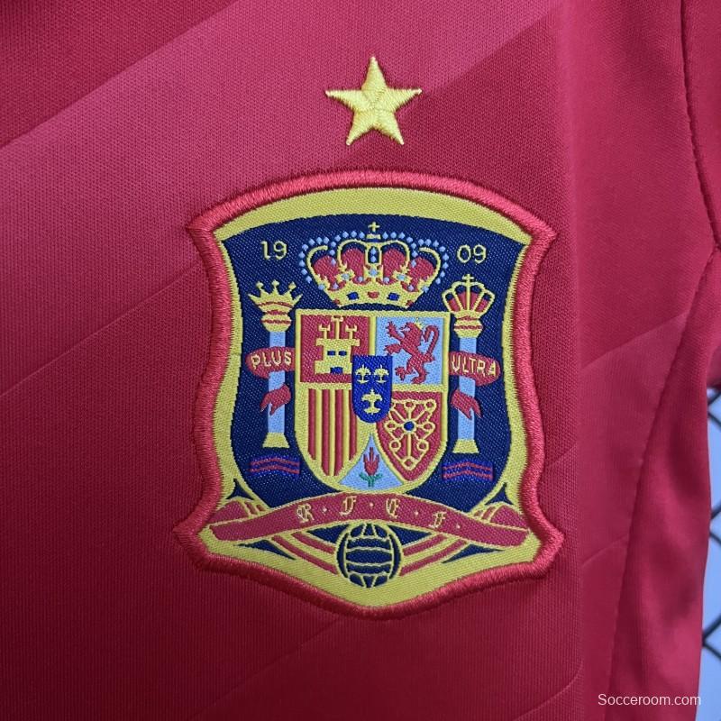 Retro 2012 Kids Spain Home Size 16-28 Jersey