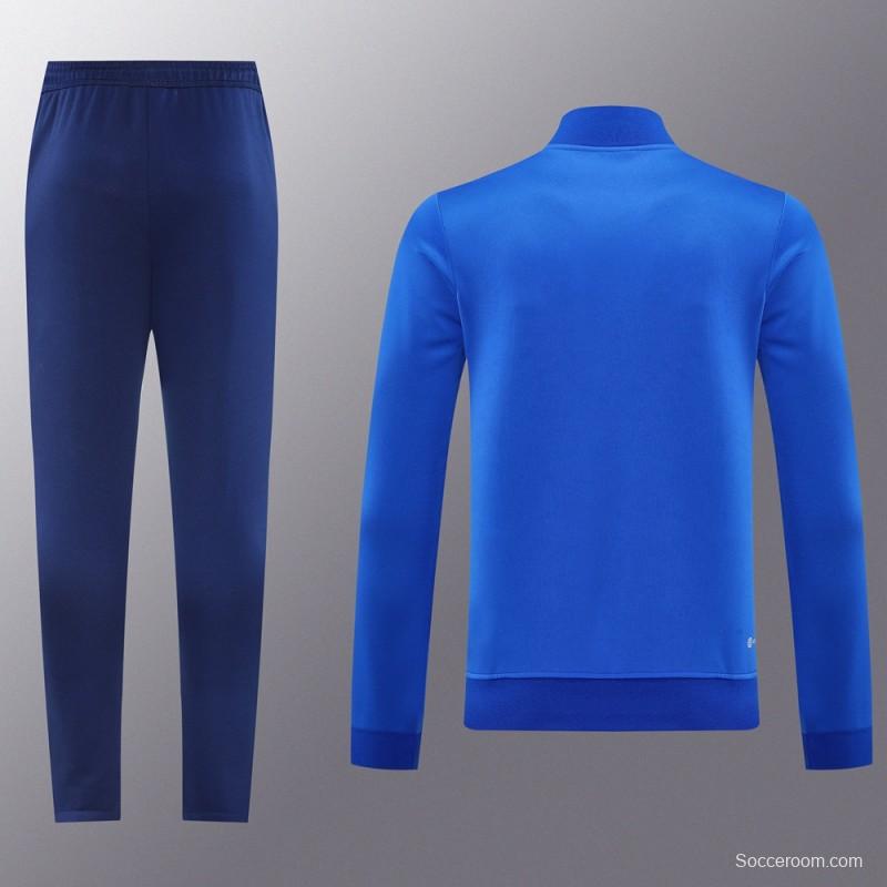 2025 Adidas Blue/Navy Full Zipper Jacket +Long Pants