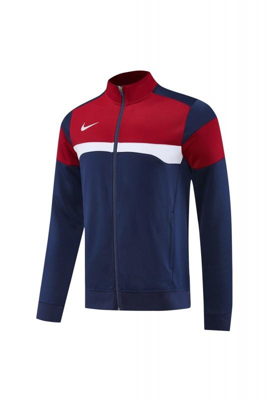 2025 Nike Red/Navy Full Hoodie Zipper Jacket +Long Pants