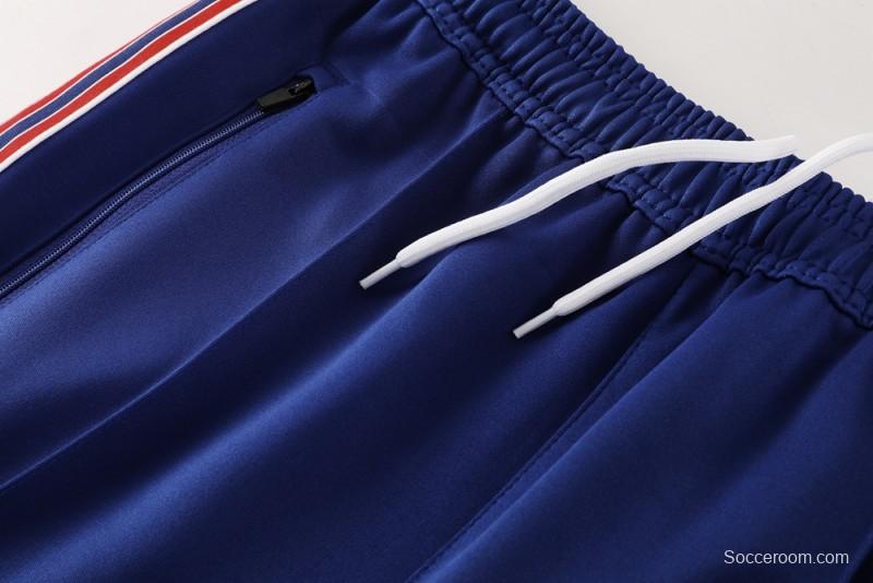 25/26 Arsenal Blue with Red & White Stripes Full Zipper Jacket +Long Pants