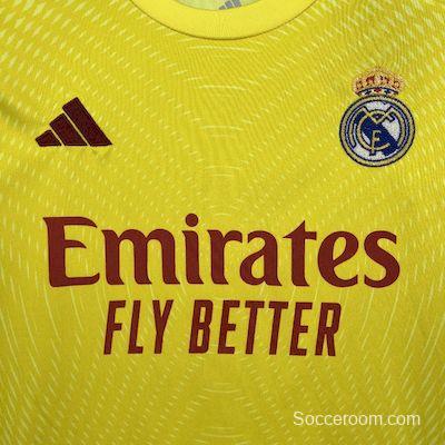 2025/26 Kids Real Madrid Yellow Goalkeeper Kit