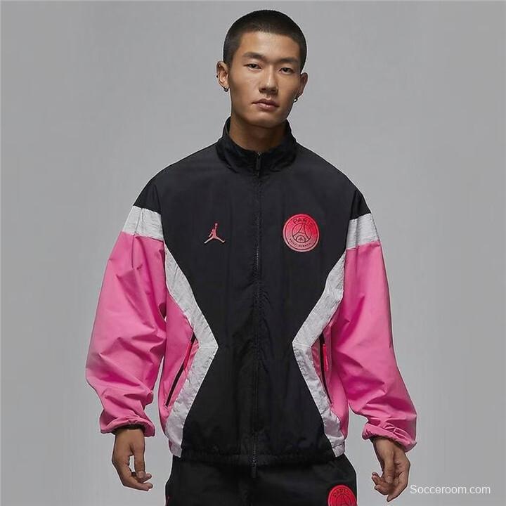 25/26 PSG Retro Color Block Track Jacket Set - Blue/Black/Pink Collection Windbreaker 3 Colors