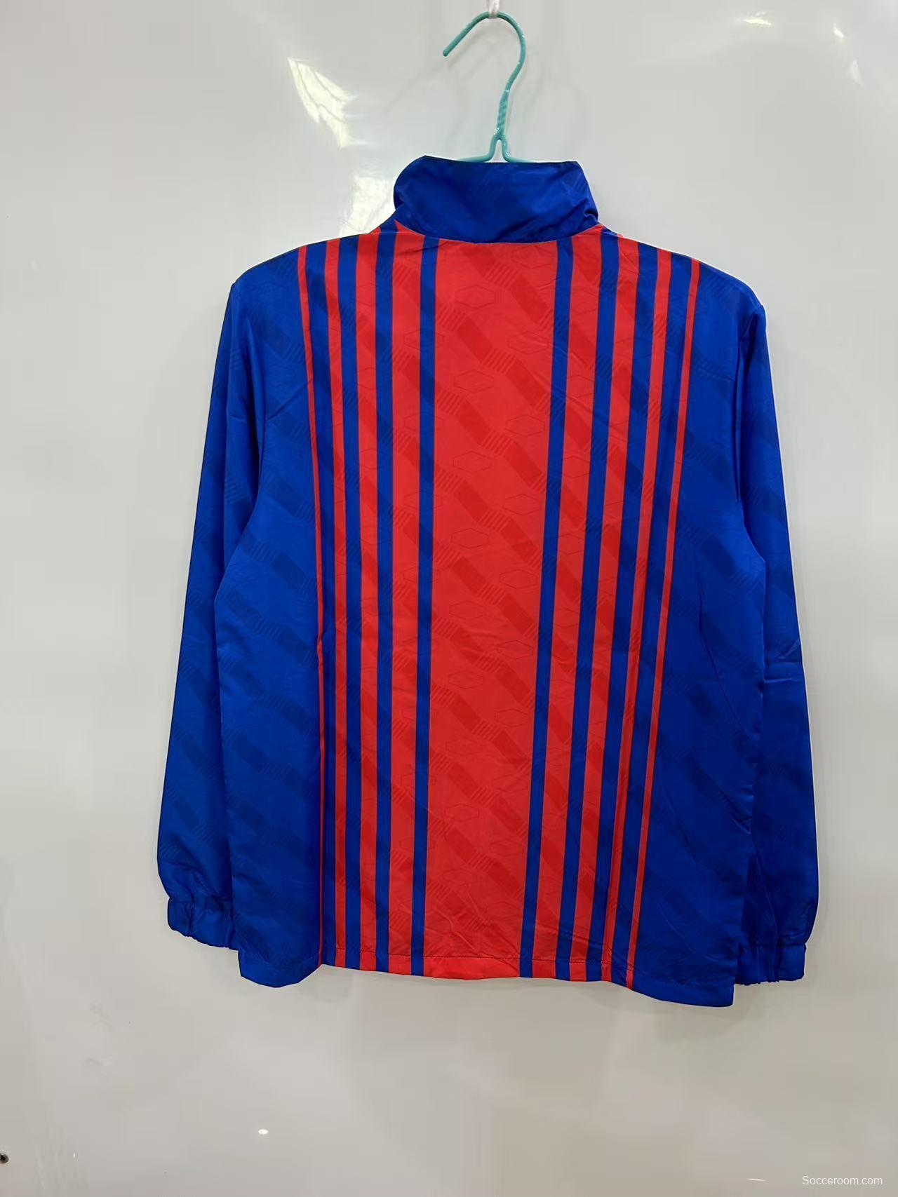 25/26 FC Barcelona Blue with Red Stripes Windbreaker