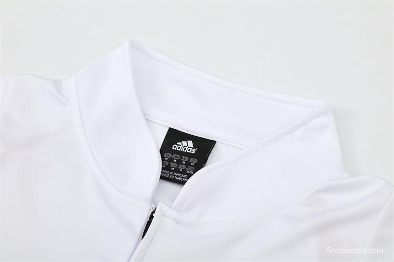 Retro 03/04 AC Milan White Half Zipper Jacket