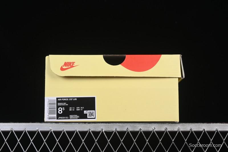 Nike Air Force 1'07 Low Stussy Collaboration Light Gray Canvas Casual Sneakers - JP8028-011