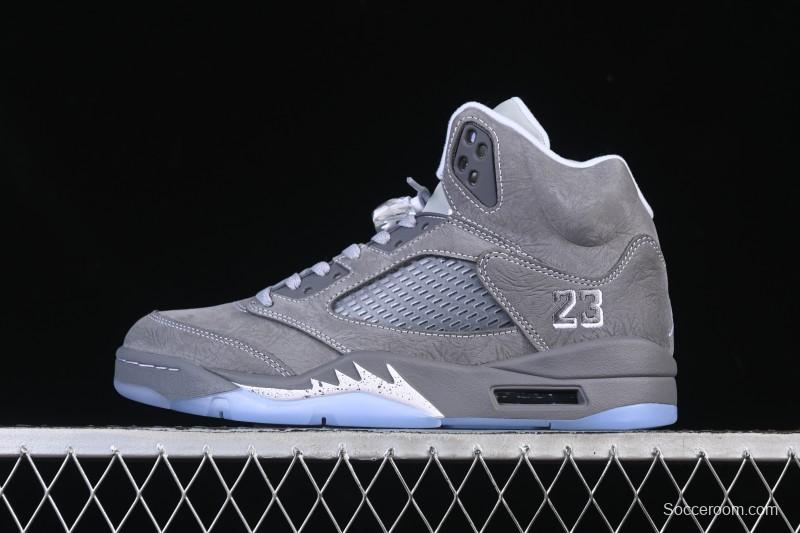 Nike Air Jordan 5 Retro Basketball Shoes with Wolf Grey Design - DD0587-002