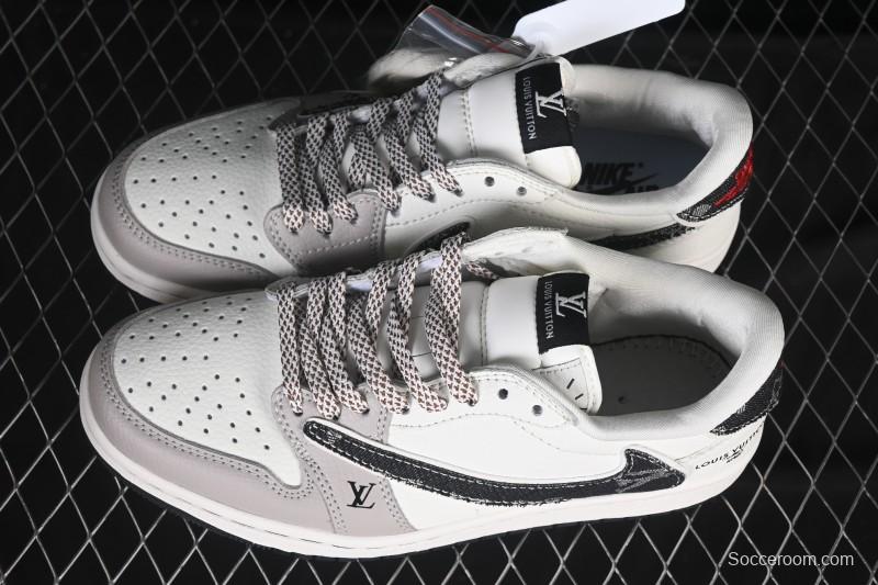 Nike Travis Scott x Fragment Design x Air Jordan 1 Low OG SP AJ1 Low Top Casual Sneakers - JW1188-143