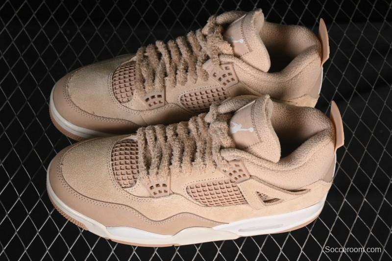 Nike Air Jordan 4 Retro Cozy Girl Warm Yellow Sneakers - HV0823-200