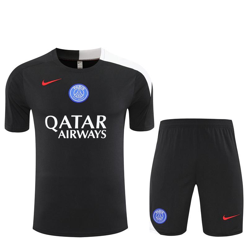25/26 PSG Black T90 with XS Short Sleeve+Soccer Shorts