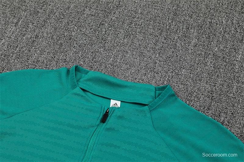 Player Version 25/26 Liverpool Green AD on Both Sleeves Half Zipper Jacket+Long Pants