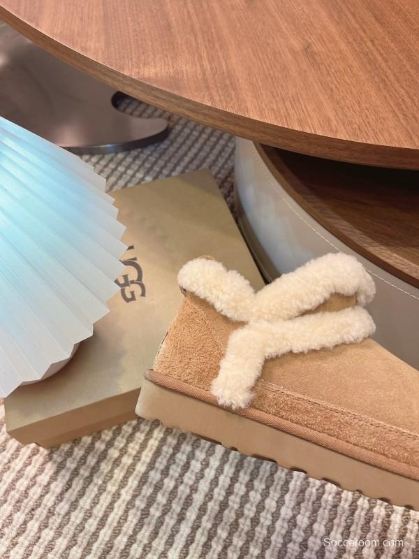 UGG 2025/SS Snow Boots with High-End Lamb Fur Collar Design - MJ00251
