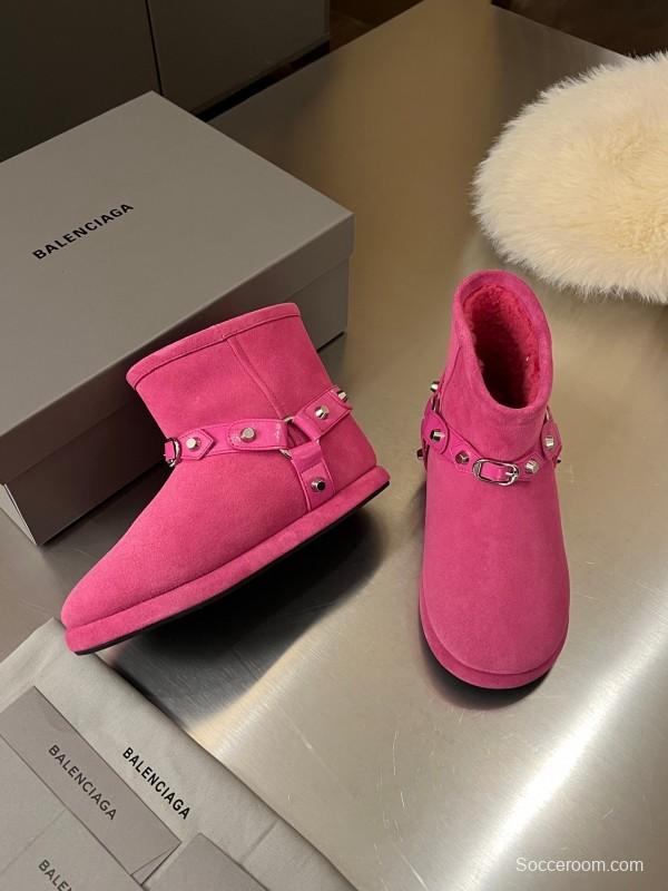Balenciaga Fall Winter New Buckle Studded Snow Boots - LY00300