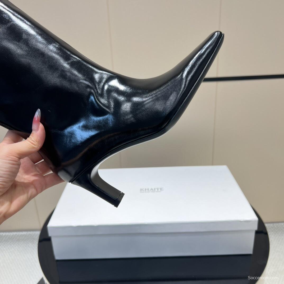 Khaite 2025 SS Square Toe Slip-On High Boots - KFY00490