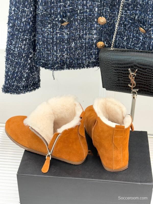 ALAIA Minimalist Side Zipper Retro Snow Boots - KFY00320