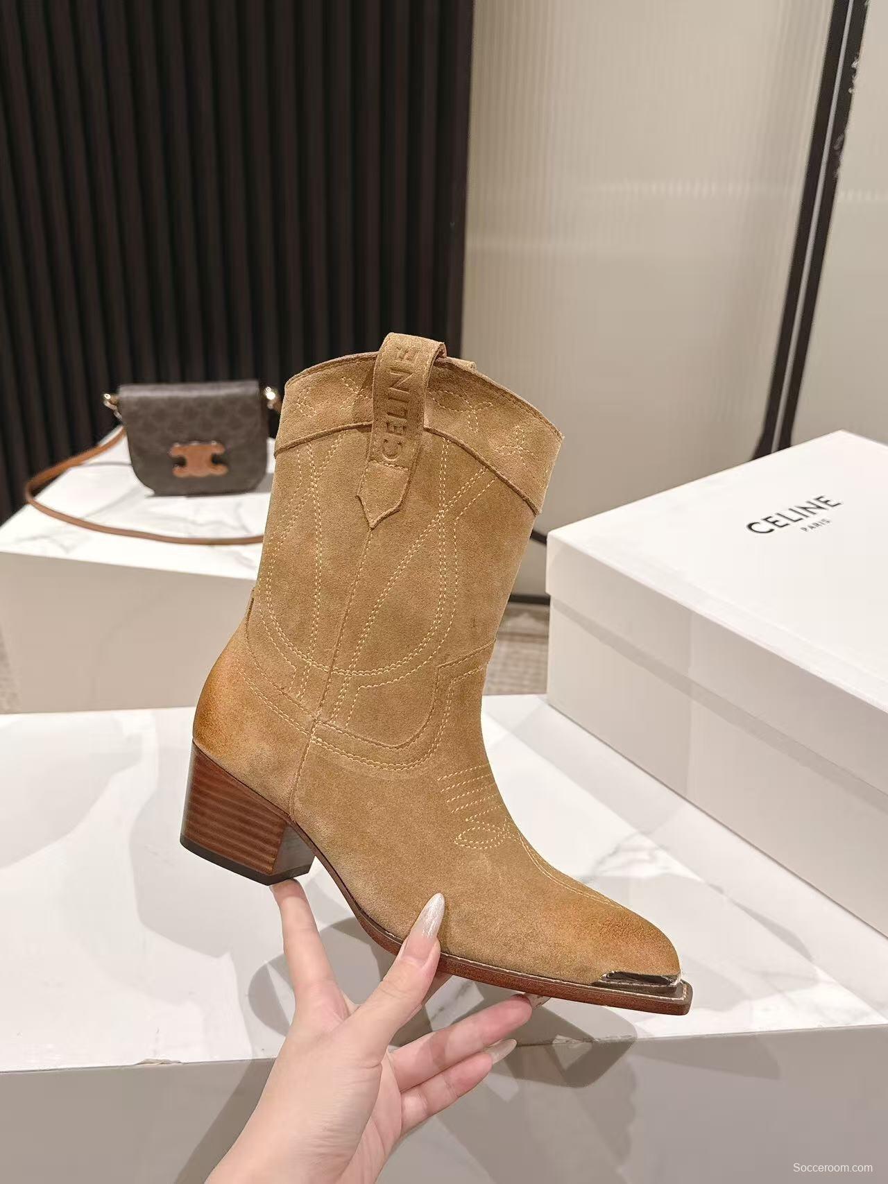 CELINE Fashion Boots with Arch of Triumph Logo - LY00440