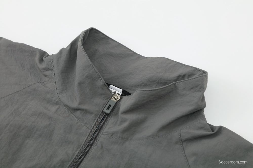 25/26 Real Madrid Grey S-3XL Half Zipper Jacket+Long Pants