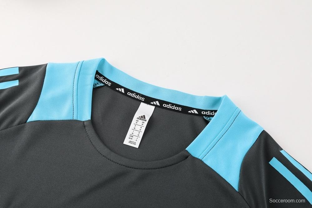 2025 Argentina Dark Gray Short Sleeve+Soccer Shorts