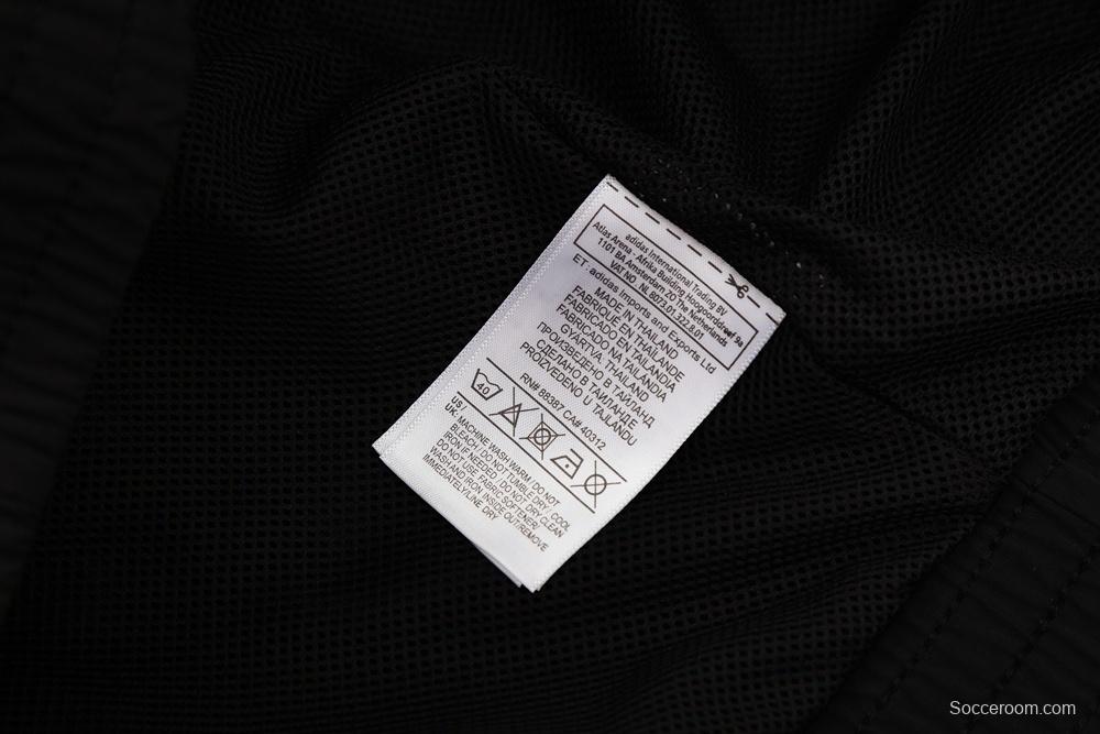 25/26 Manchester United Black Half Zipper Jacket+Long Pants S-3XL