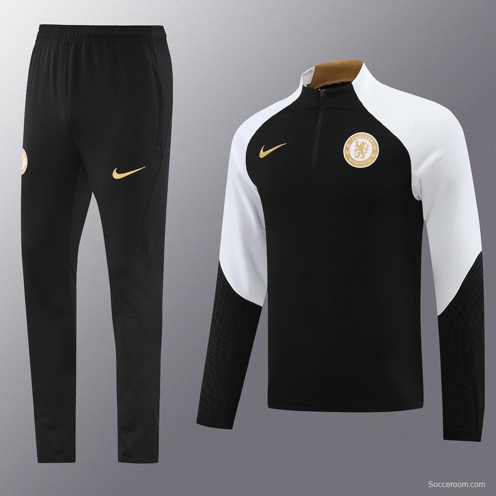 25/26 Chelsea Black Half Zipper Jacket+Long Pants