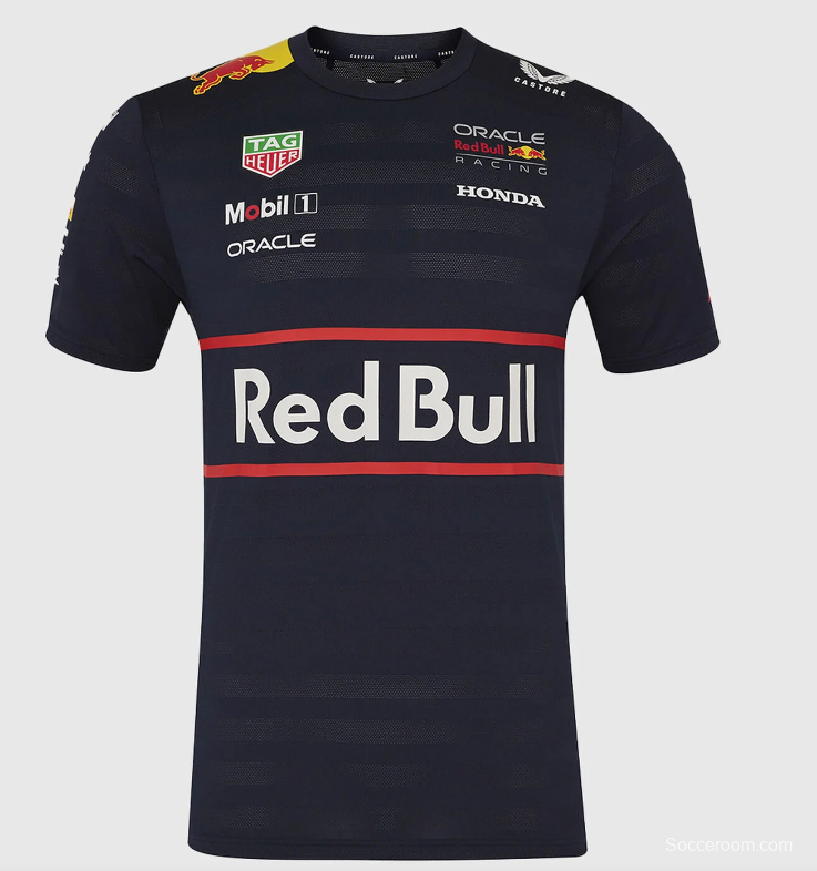 2026 F1 Oracle Red Bull Racing Navy with Red Stripes T-Shirt