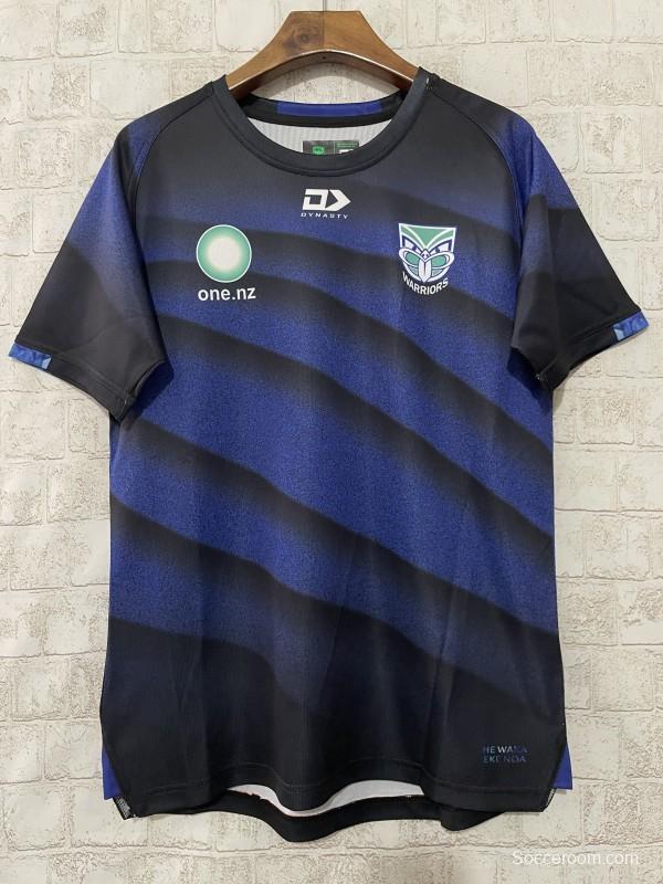25/26 New Zealand Warriors Navy with Blue Diagonal Stripes Jersey