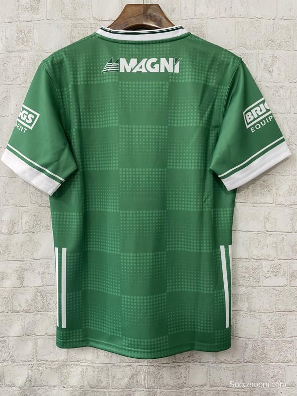 2026 Laois GAA Green with White Horizontal Stripe and Dotted Pattern Jersey