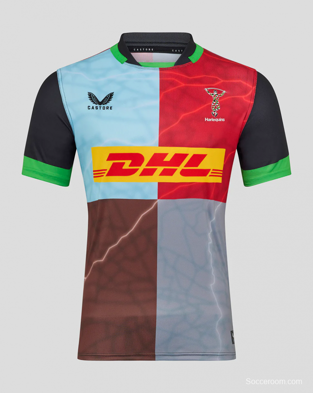 25/26 Harlequins Multicolor with Quartered Harlequin Pattern Jersey