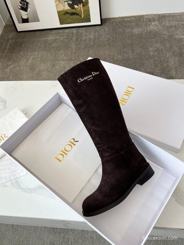 Dior 2025/ss Retro British Style Brogue New Knight Boots - LY00440