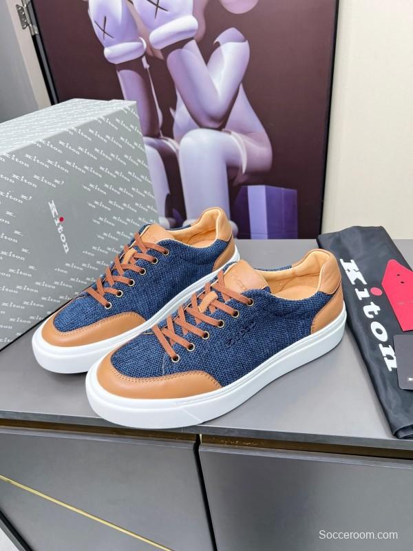 Kiton 2025/SS Tie-Detail Old Money Style Casual Men's Shoes - KFY00320