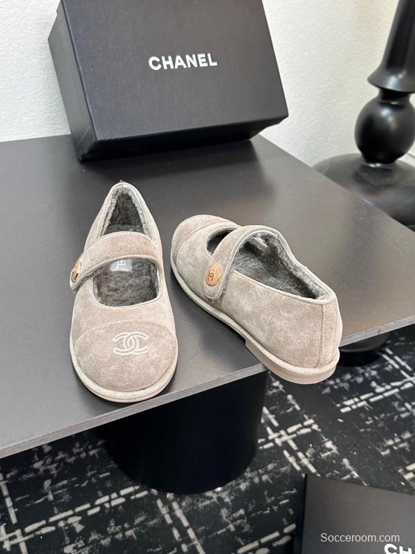 Chanel 2025/SS French Mary Jane Fur Shoes - AW25-MJ01