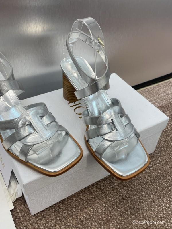 Dior D-Club Jelly Color Hollow Layered Cross Strap High Heel Women Shoes - KFY00290