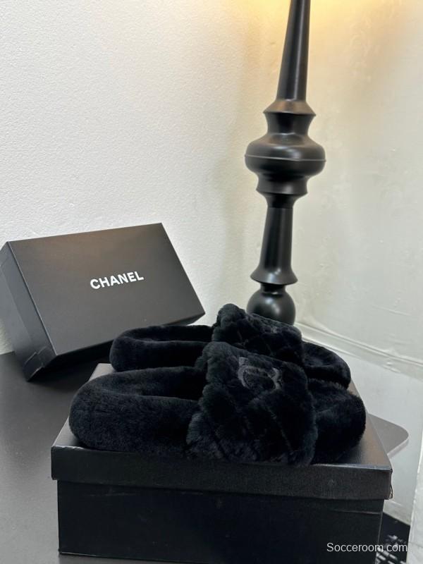 Chanel 2025 SS Fashion Fur Slippers - LY00250
