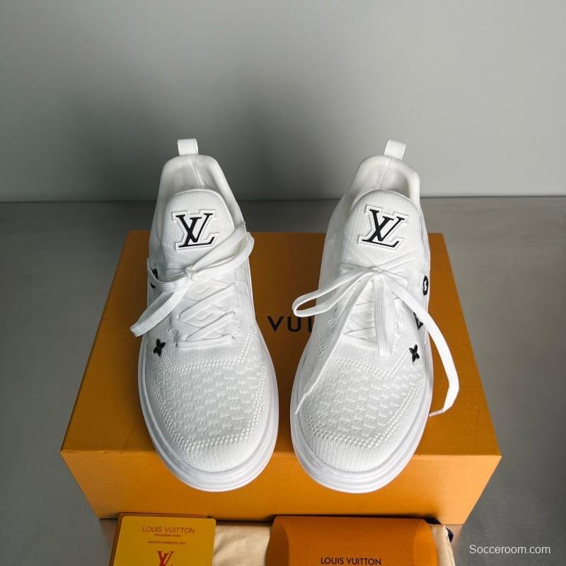 Louis Vuitton Beverly Hills Monogram Knit Sneakers with Imported IP Foam Sole - YC
