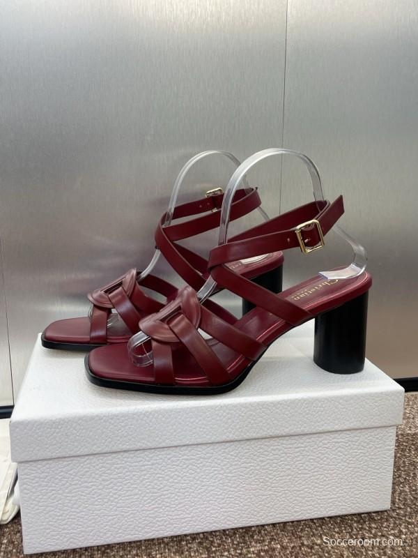 Dior D-Club Jelly Color Hollow Layered Cross Strap High Heel Women Shoes - KFY00290