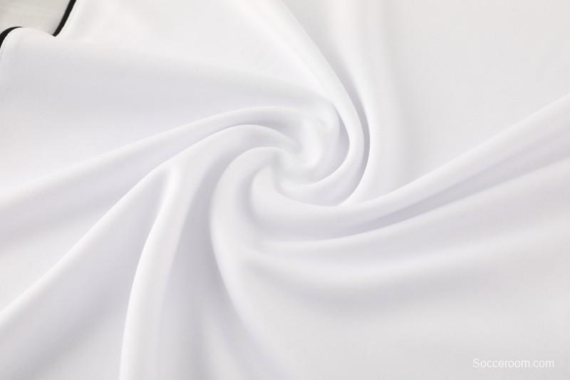 25/26  Adidas White Full zipper Jacket Tracksuit+ long pants