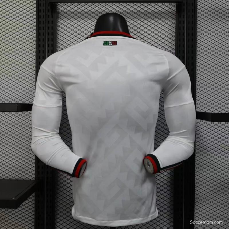 Player Version 2026 Mexico Away White Long Sleeve Jersey