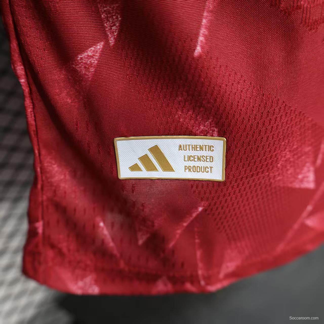 25/26 Player Version  Liverpool Home Red Abstract Pattern Jersey